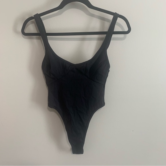 For Love & Lemons Clara Retro Ribbed Thong Bodysuit - Picture 10 of 15